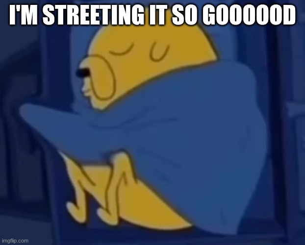 im jaking it | I'M STREETING IT SO GOOOOOD | image tagged in im jaking it | made w/ Imgflip meme maker