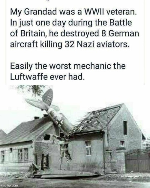 Grandfather Plot Twist | image tagged in grandpa,wwii,veteran,luftwaffe,mechanic | made w/ Imgflip meme maker