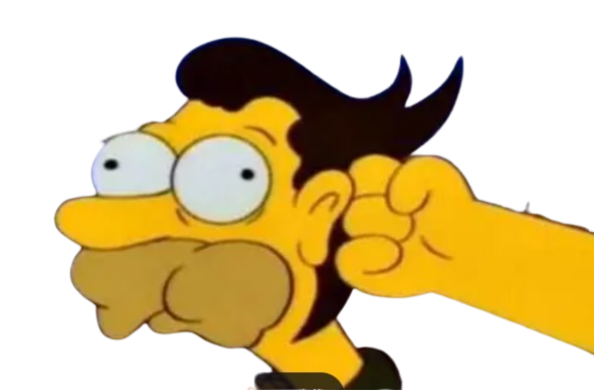 Homer Punching Lenny Blank Meme Template