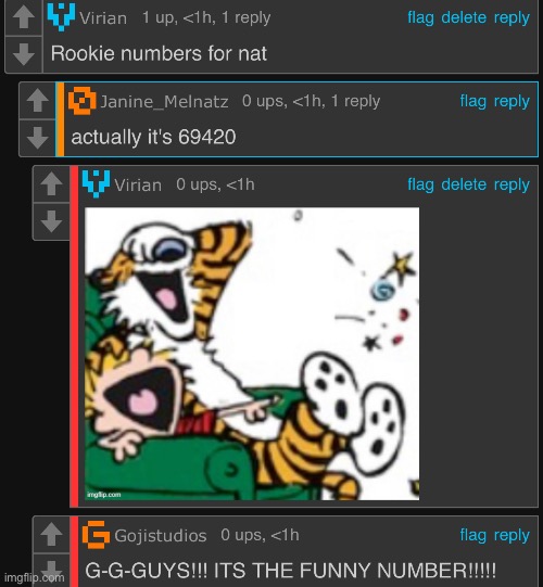 BAHAHAHA 69 AND 420 | made w/ Imgflip meme maker