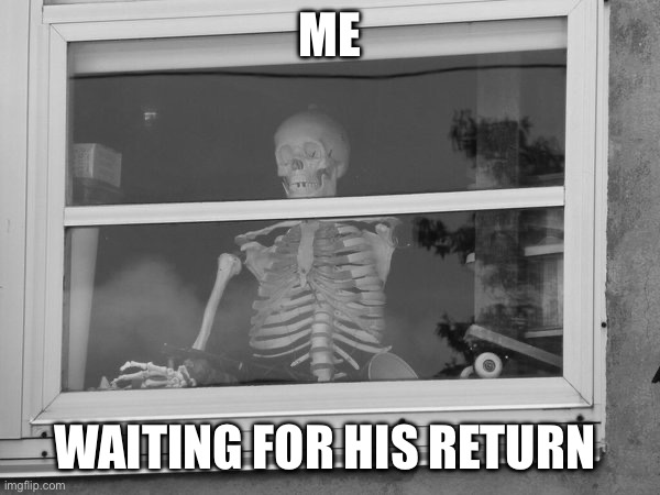 return from the war | ME; WAITING FOR HIS RETURN | image tagged in return from the war | made w/ Imgflip meme maker
