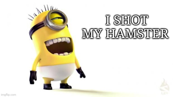 Minion Meme | I SHOT MY HAMSTER | image tagged in minion meme | made w/ Imgflip meme maker