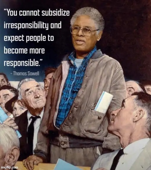 A wise man's words ring true.... | image tagged in thomas sowell,responsibility,think about it,wise man | made w/ Imgflip meme maker
