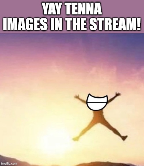 the ai we love | YAY TENNA IMAGES IN THE STREAM! | image tagged in yippee | made w/ Imgflip meme maker