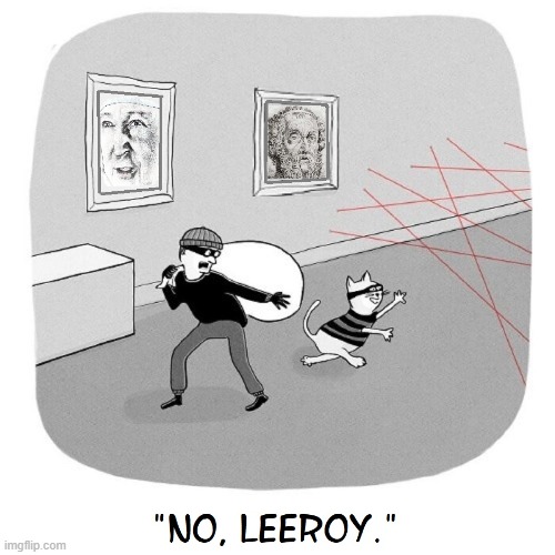 Don't take your Cat on a Heist w/ a sophisticated alarm | image tagged in vince vance,cats,lasers,burglar,cartoon,alarm | made w/ Imgflip meme maker