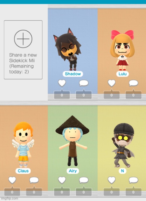 The miis I shared on miitomo | made w/ Imgflip meme maker