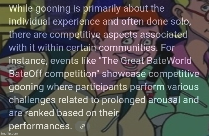 Competitive gooning is actually real I'm not joking. What. "Would y'all consider jacking off a sport?" - EDP445 | made w/ Imgflip meme maker