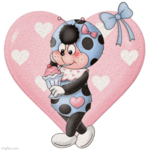 Cococinel (Cocomiel)1992: Babicinel (Babimiel) blue ladybug drinking pink milkshake | made w/ Imgflip meme maker