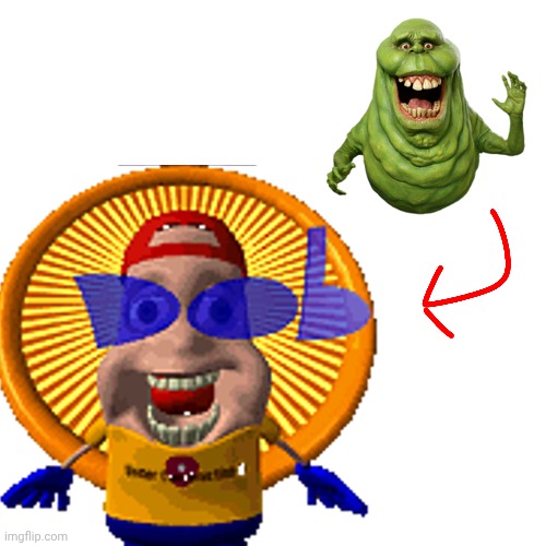 Ok but deadass this MF is just a human version of slimer like wtf it's hideous. Also the design HAD to be a reference to slimer | image tagged in this mf less than deformed shyt ts is malformed shyt | made w/ Imgflip meme maker