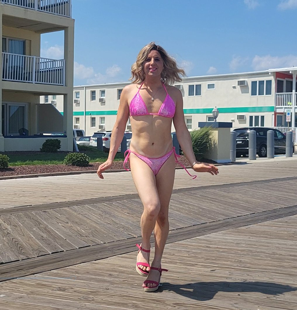 Denver Shoemaker Spotted Wearing Bikini in Ocean City Maryland Blank Meme Template