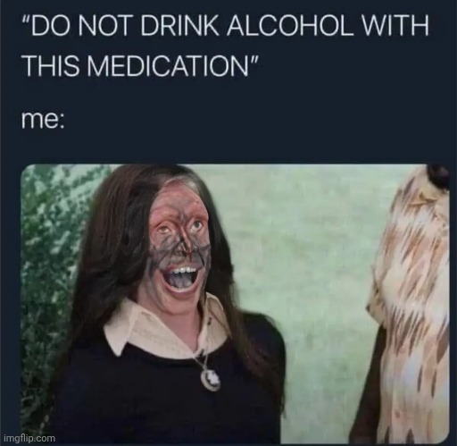 image tagged in warning label,wink,alcohol | made w/ Imgflip meme maker