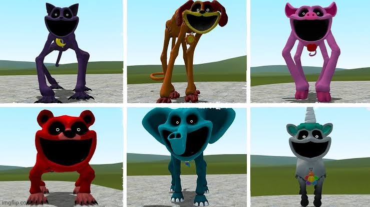 Smiling critters monsters | image tagged in garry's mod | made w/ Imgflip meme maker