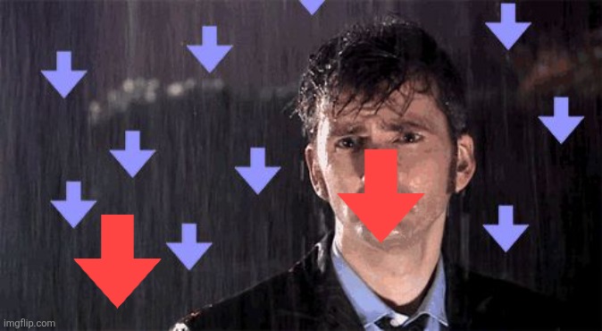 image tagged in it's raining downvotes | made w/ Imgflip meme maker