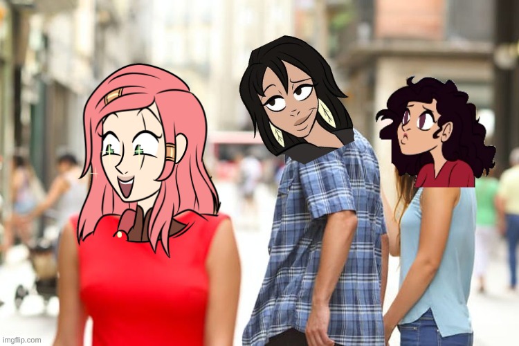 Distracted CD-Call with Imoen | image tagged in distracted cd-call,video games,baldursgate,imoen,cd-call,lily orchard | made w/ Imgflip meme maker