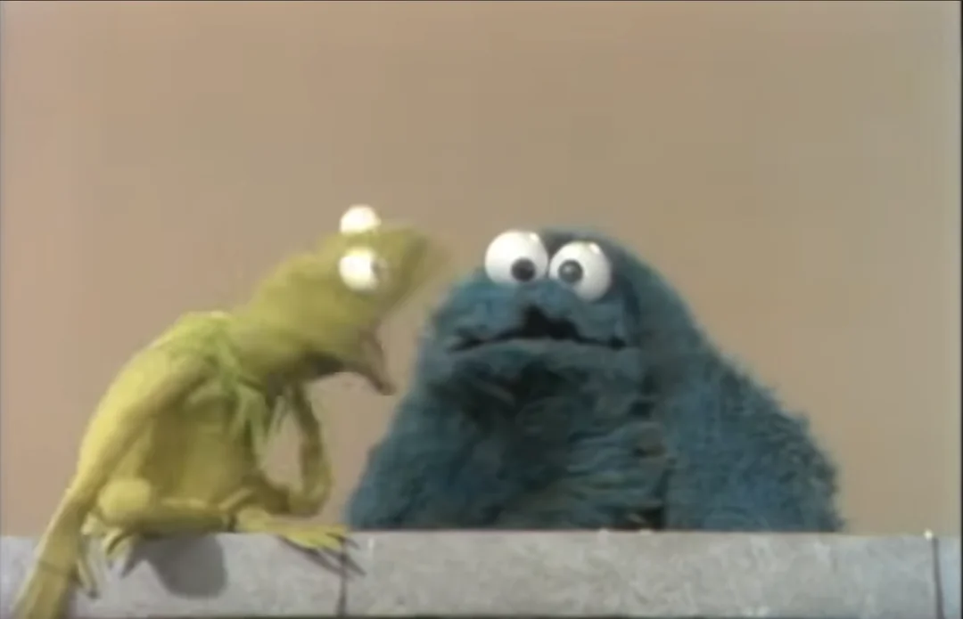 Kermit Yelling At Cookie Monster Blank Meme Template
