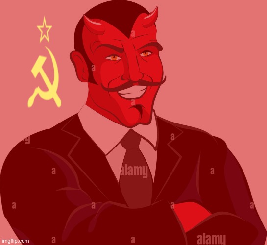 CCCP Devil (looks like Vladimir Lenin) | image tagged in lenin,communism,devil,soviet union,cartoon | made w/ Imgflip meme maker