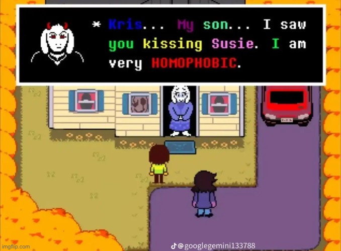 Homophobic toriel | image tagged in title | made w/ Imgflip meme maker