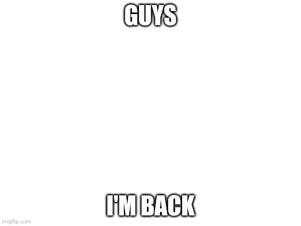 I HAD RETURNED FROM THE DEPTHS OF THE HOTELLLLL | GUYS; I'M BACK | made w/ Imgflip meme maker