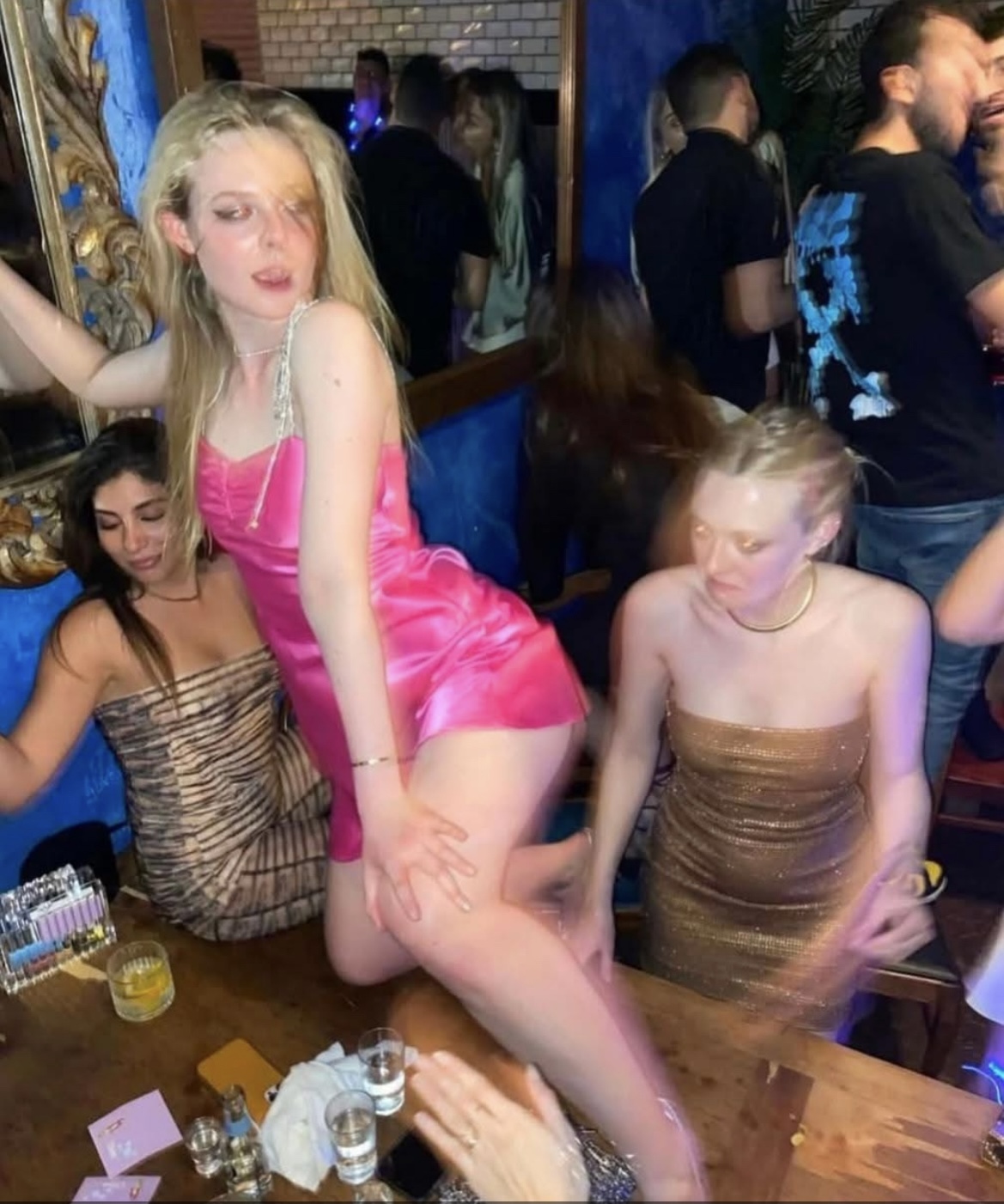 The Fanning sisters Blank Meme Template