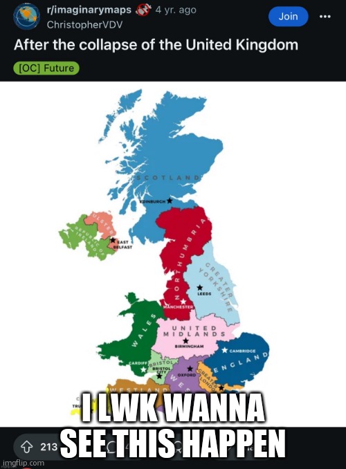 credit to fries | I LWK WANNA SEE THIS HAPPEN | made w/ Imgflip meme maker