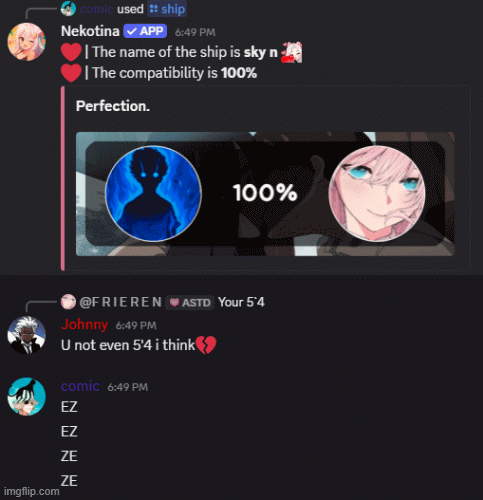 skya and frieren | image tagged in gifs,funny memes | made w/ Imgflip images-to-gif maker