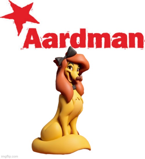 Dixie In Aardman Studio Logo | image tagged in aardman,clay,animation,the fox and the hound 2,reba mcentire | made w/ Imgflip meme maker