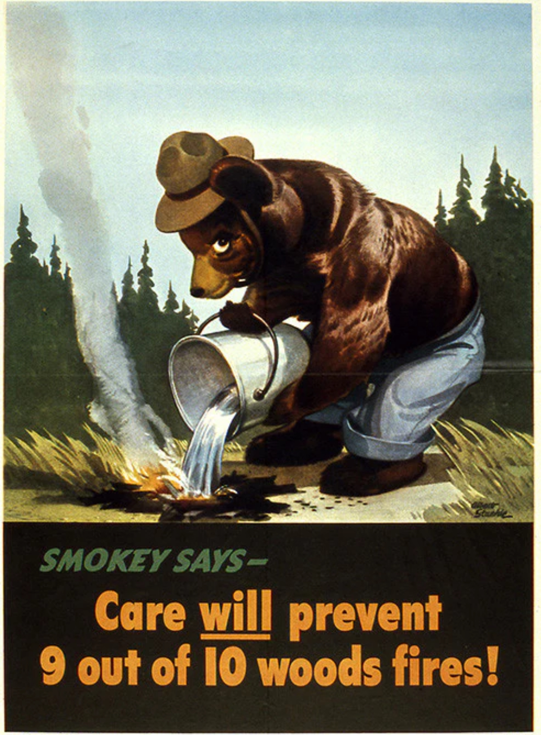 Smokey the bear Blank Meme Template