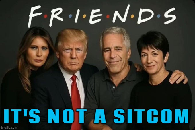 It's not a sitcom | IT'S NOT A SITCOM | image tagged in epstein,jeffrey epstein,pedophiles,donald trump,make america great again,maga | made w/ Imgflip meme maker
