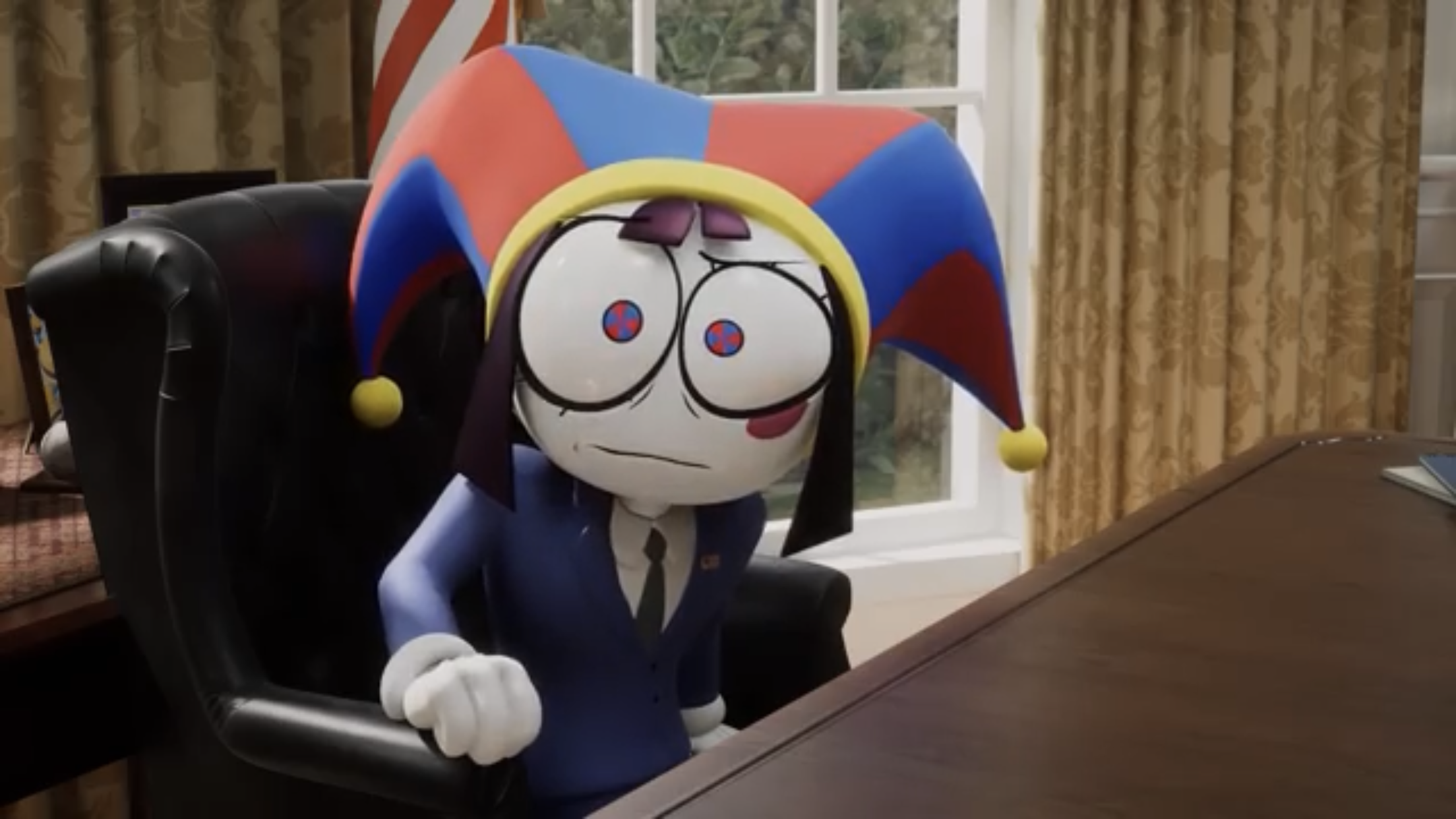 President Pomni Blank Meme Template