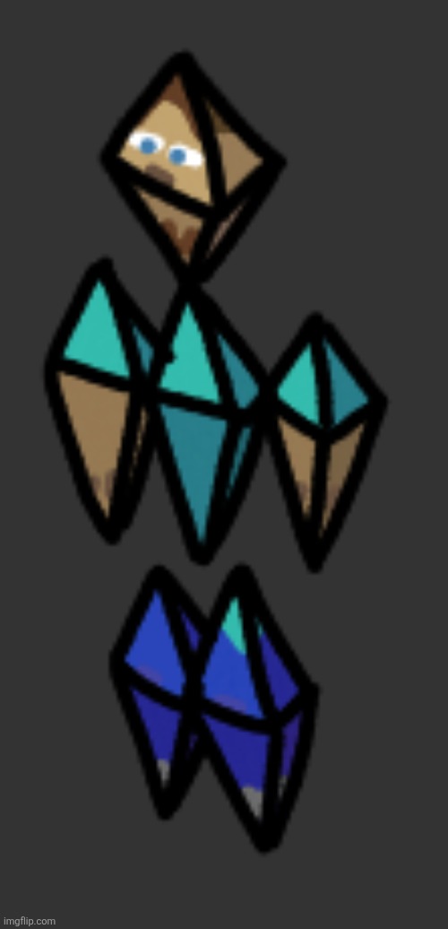 Steve if minecraft was made of octahedrons | image tagged in minecraft | made w/ Imgflip meme maker