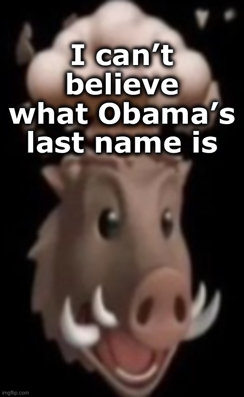 stupendous | I can’t believe what Obama’s last name is | image tagged in stupendous | made w/ Imgflip meme maker