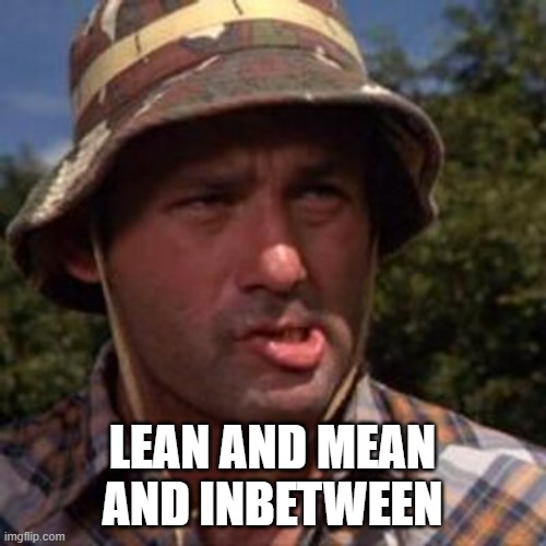 Carl Spackler | LEAN AND MEAN AND INBETWEEN | image tagged in carl spackler | made w/ Imgflip meme maker