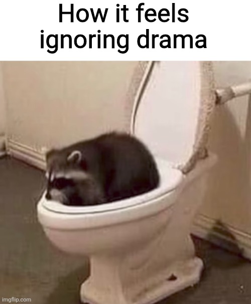 How it feels ignoring drama | made w/ Imgflip meme maker