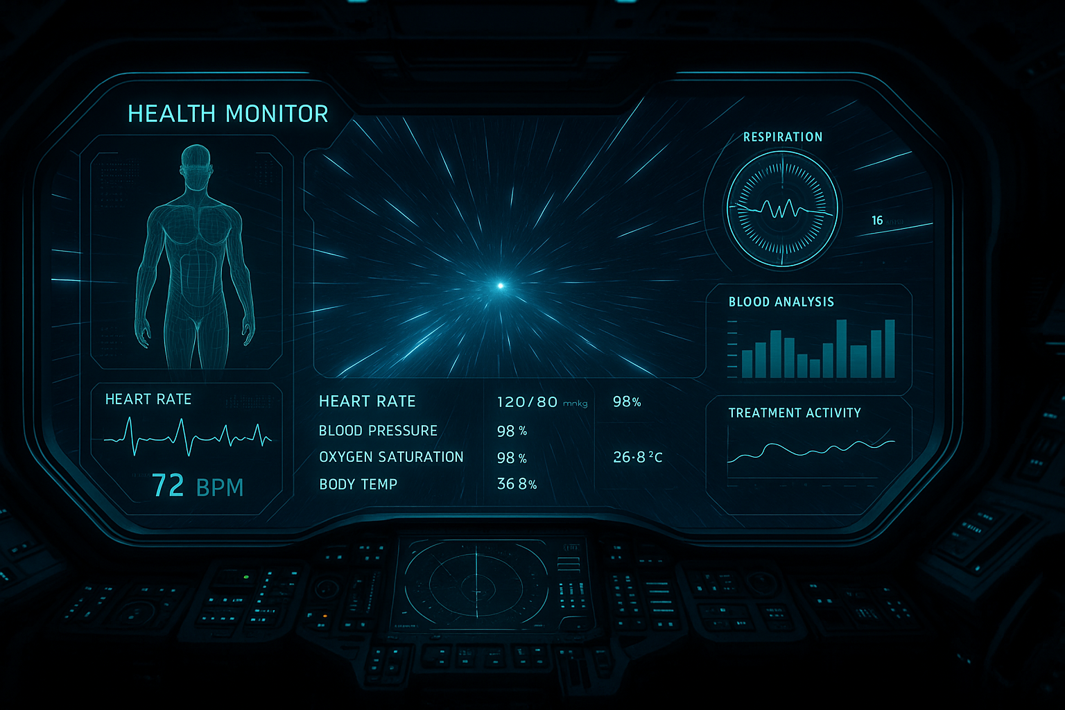 spaceship warp health dashboard Blank Meme Template