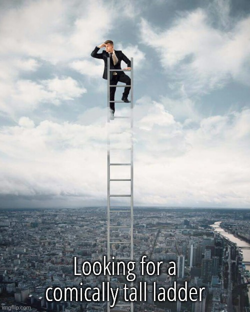 Ladder | Looking for a comically tall ladder | image tagged in ladder | made w/ Imgflip meme maker