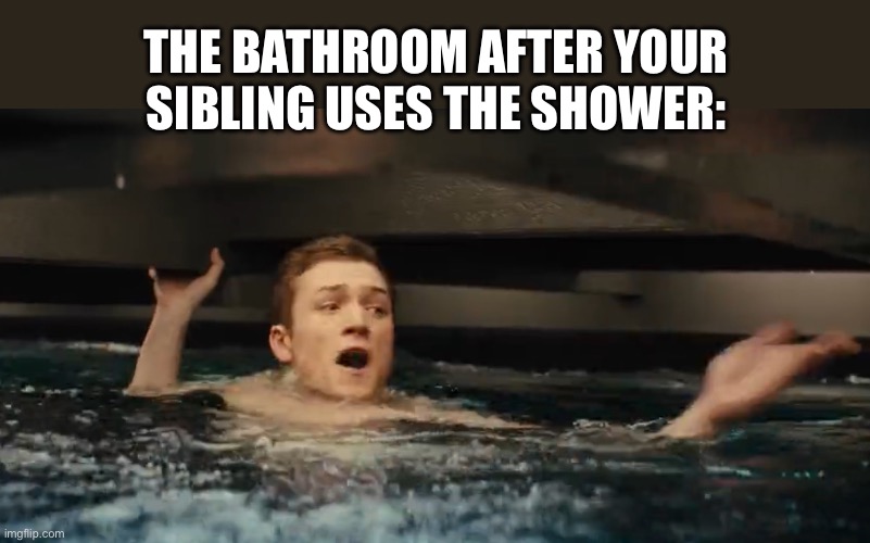 Bathroom | THE BATHROOM AFTER YOUR SIBLING USES THE SHOWER: | image tagged in fun stream | made w/ Imgflip meme maker