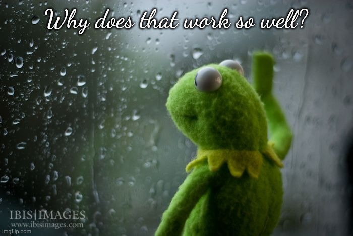 kermit window | Why does that work so well? | image tagged in kermit window | made w/ Imgflip meme maker