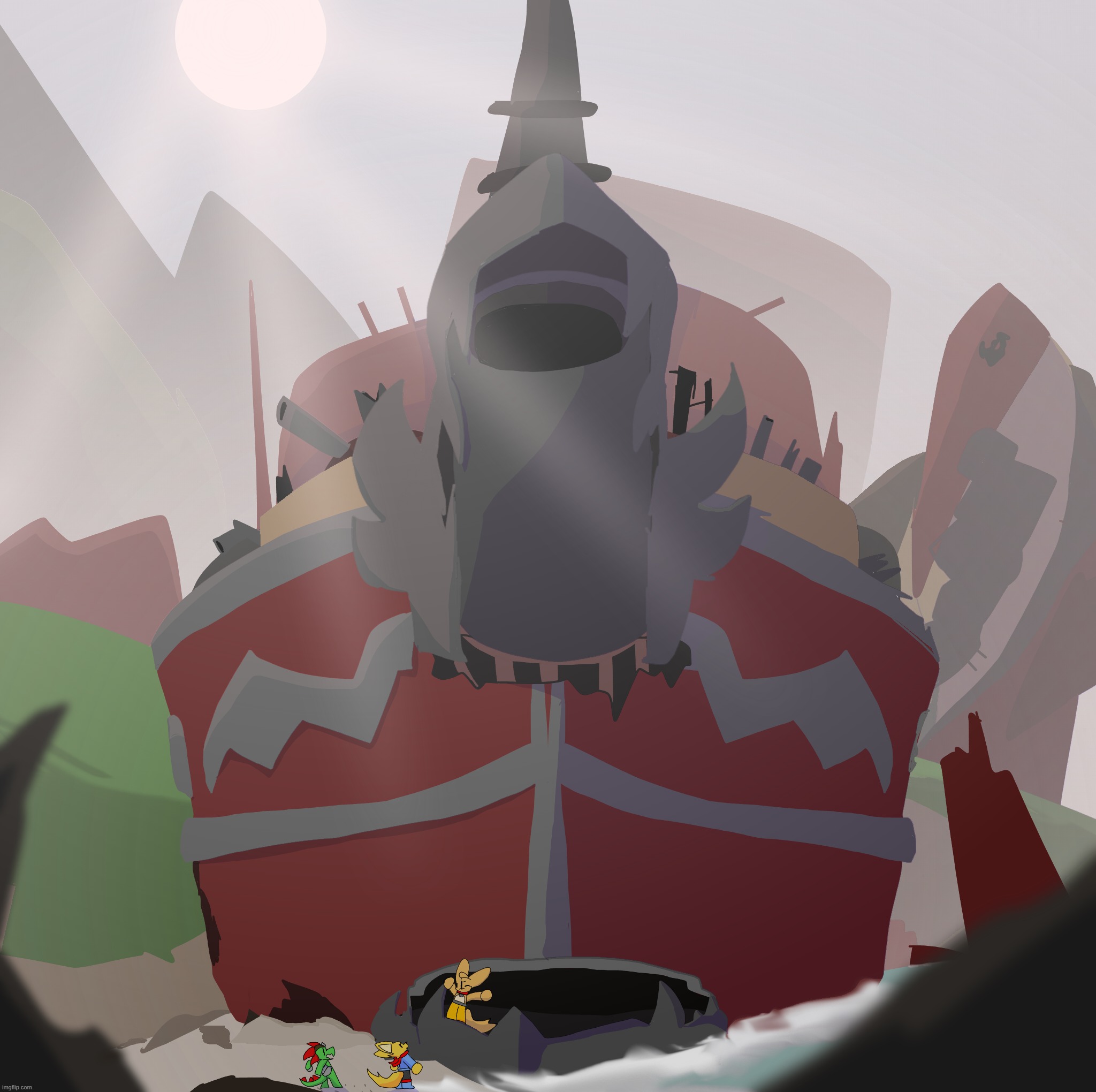 Revenge Ruin Zone | image tagged in first time i actually drew,the red revenge | made w/ Imgflip meme maker