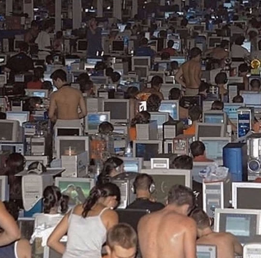 LAN party Blank Meme Template