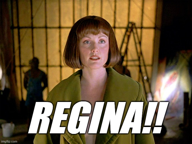 What's the capital of Saskatchewan? | REGINA!! | image tagged in maude lebowski,geography,the big lebowski | made w/ Imgflip meme maker