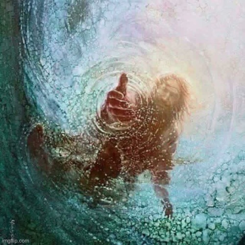 Jesus reaching down | image tagged in jesus reaching down | made w/ Imgflip meme maker