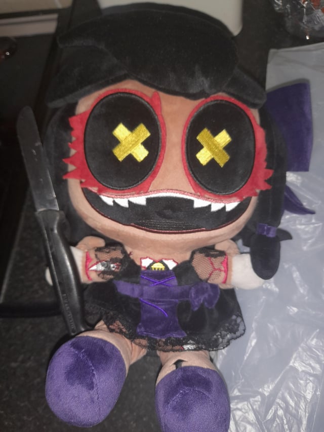 Cyn plush with a knife Blank Meme Template
