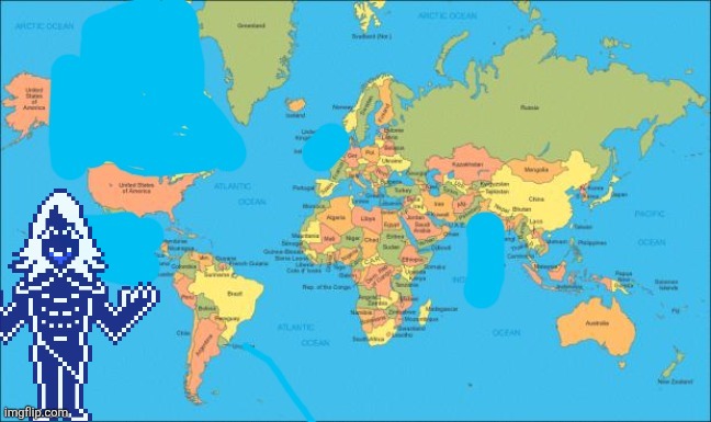 The world map, holy fucking shit it's rouxls kaard | made w/ Imgflip meme maker