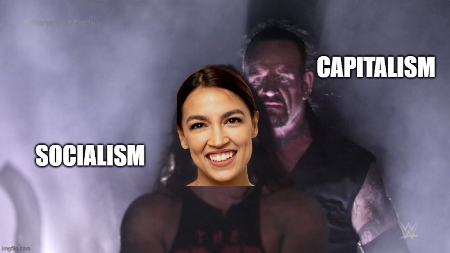 AJ Styles & Undertaker | CAPITALISM SOCIALISM | image tagged in aj styles undertaker | made w/ Imgflip meme maker