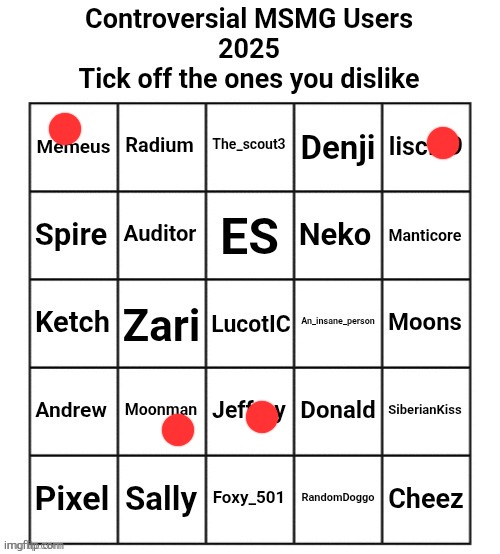 i dont really hate people ngl | image tagged in controversial msmg users 2025 | made w/ Imgflip meme maker