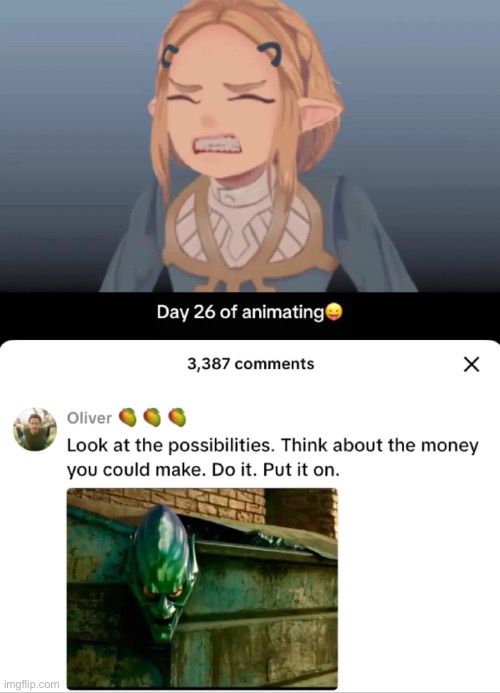 image tagged in memes,shitpost,animation,the punchline is porn,green goblin | made w/ Imgflip meme maker