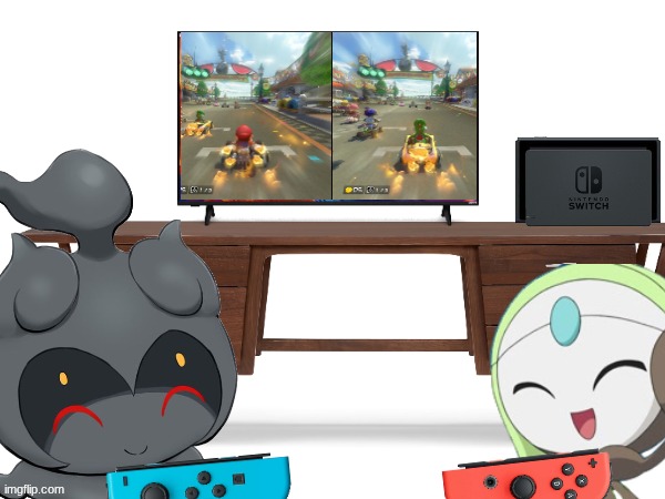 Kage and Melody playing together.mp3 | image tagged in kage and melody,melody,nintendo switch,kage | made w/ Imgflip meme maker
