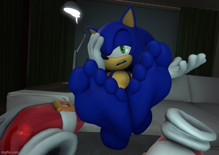 Sonic Barefoot | image tagged in sonic barefoot | made w/ Imgflip meme maker
