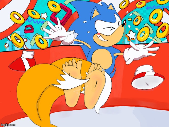 Sonic Tickled | image tagged in sonic tickled | made w/ Imgflip meme maker
