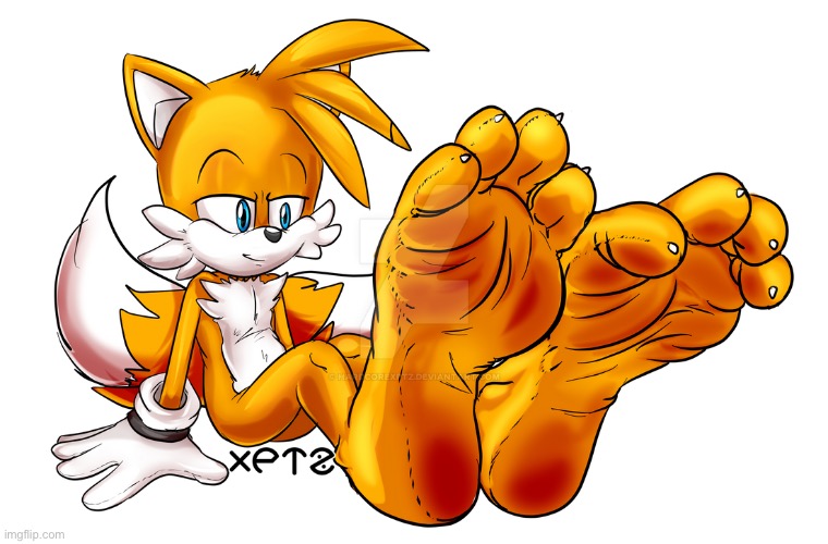 Tails Big Feet | image tagged in tails big feet | made w/ Imgflip meme maker